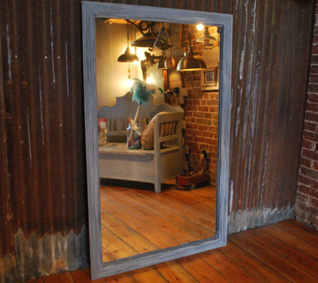 large painted mirror