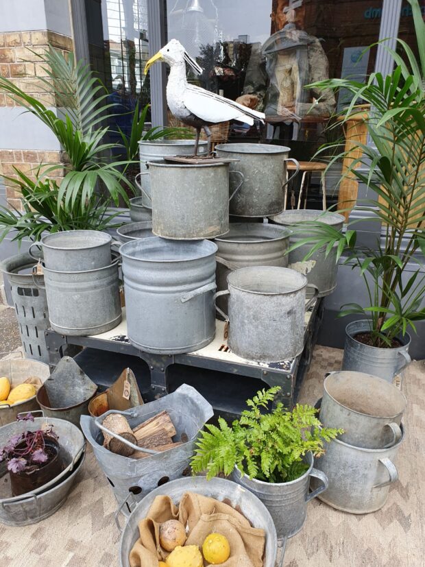 galvanised decorative garden planters homewares