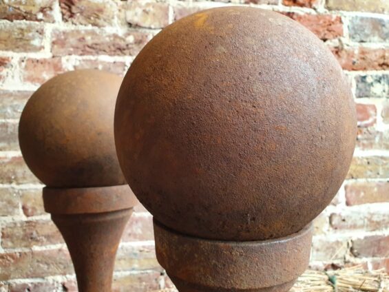sphere finials rustic metal decorative garden
