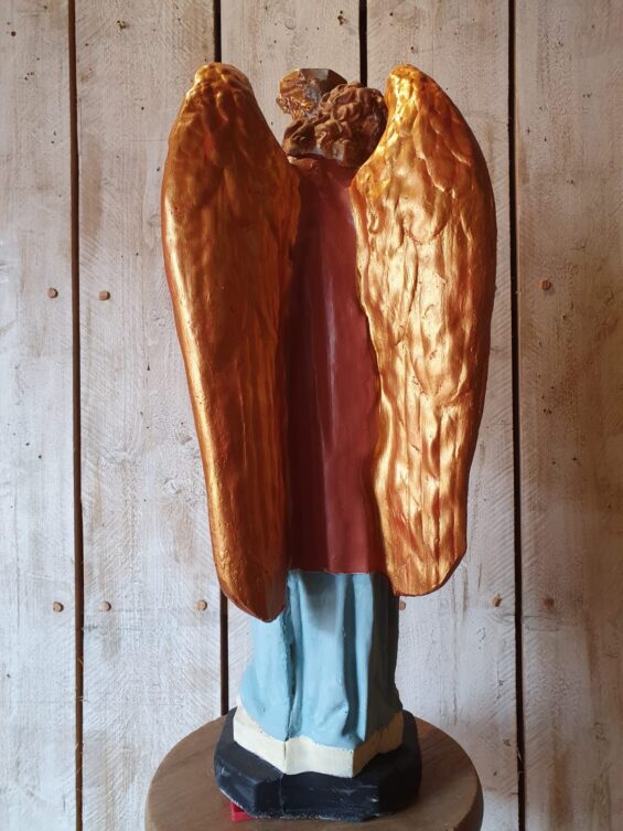 painted church angel statue decorative artefact