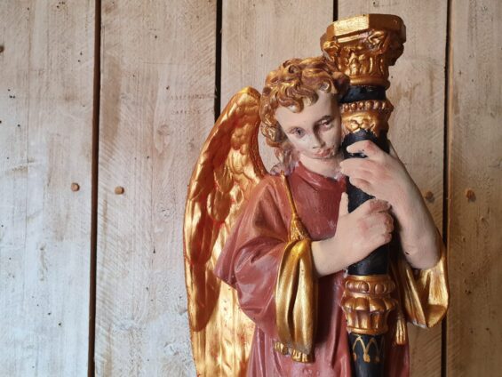 painted church angel statue decorative artefact
