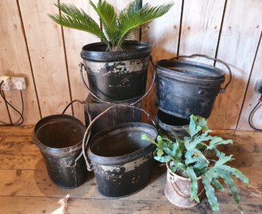 tin bucket pale garden planter homeware