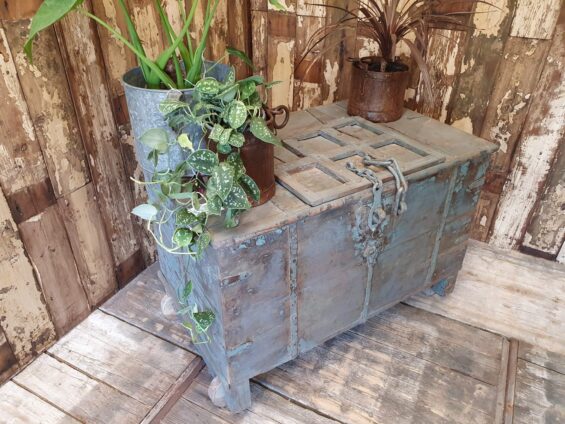 vintage hardwood dowry chest furniture storage