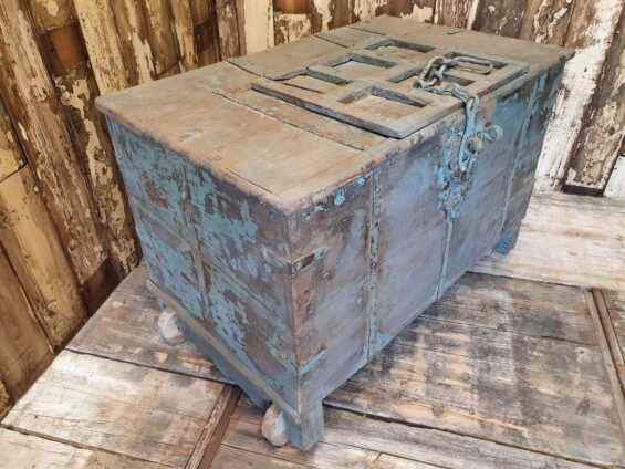 vintage hardwood dowry chest furniture storage