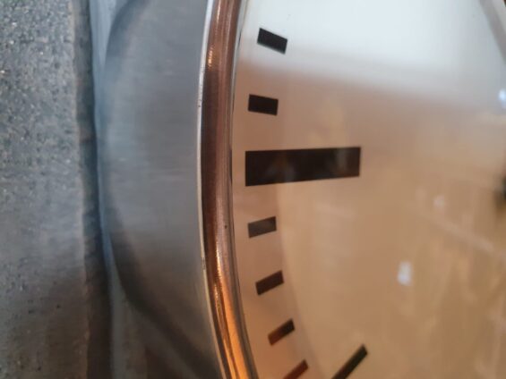 polished chrome post office clock decorative clocks