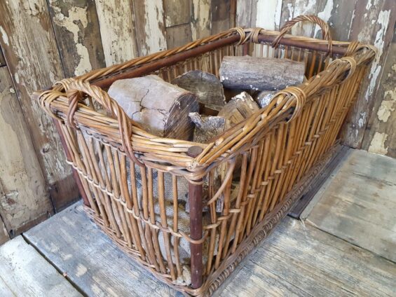 vintage french wicker market basket decorative homewares storage