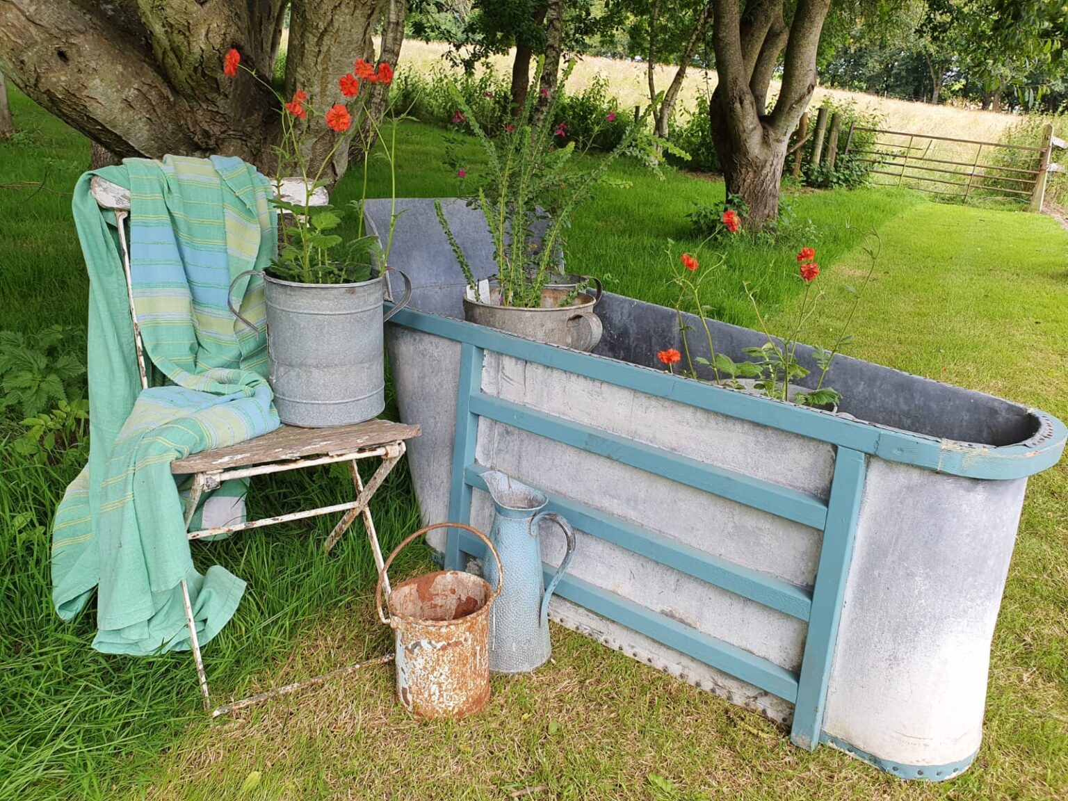 Antique French Zinc Bathtub