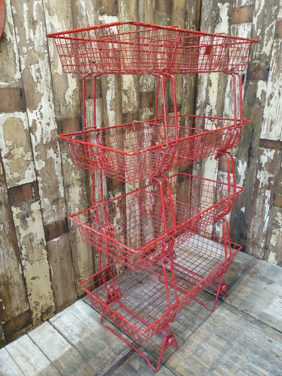 red wire stacking storage rack furniture storage