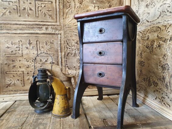 bespoke cabinet cast iron industrial legs and three wooden drawers furniture drawers