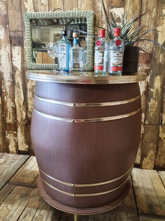 mid century vinyl formica cocktail bar furniture storage