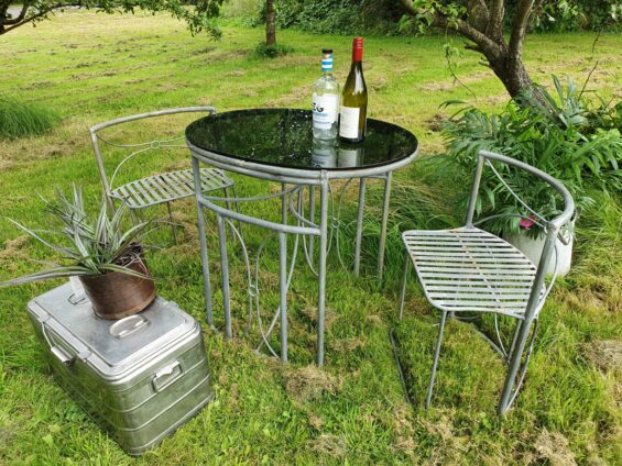 french galvanised metal table chairs with glass top garden furniture