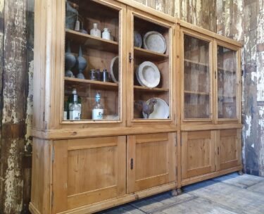 two part pine display cabinets furniture cupboards & cabinets