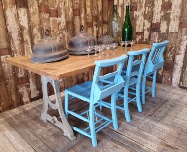 industrial base wooden top dining table furniture tables bespoke