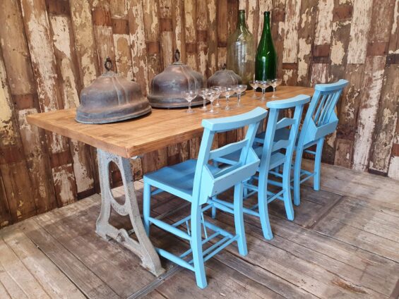 industrial base wooden top dining table furniture tables bespoke