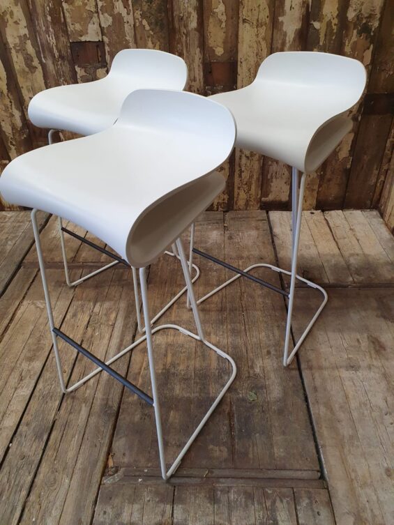 kristalia white bar stools seating stools