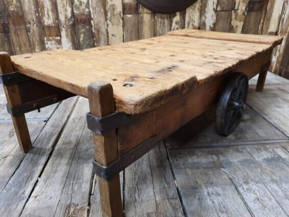 industrial wheeled mill trolley furniture tables industrial