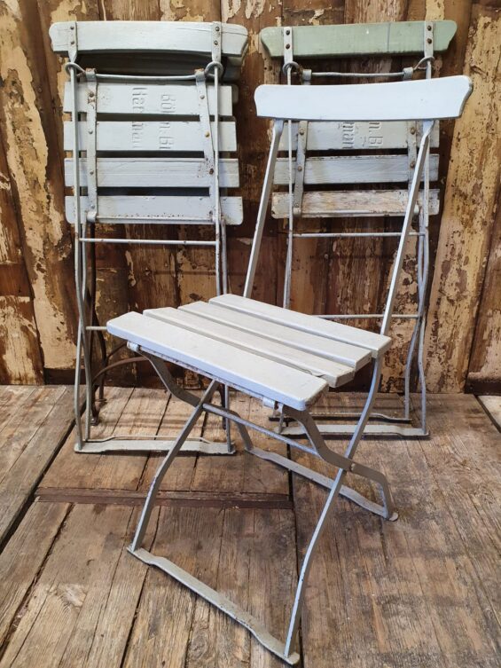 four heavy duty folding painted bistro chairs garden furniture occasional chairs
