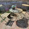 round metal cafe table garden furniture tables