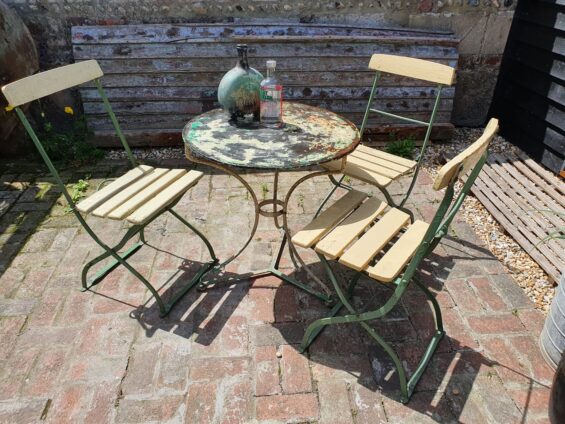 round metal cafe table garden furniture tables