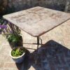 square metal flip top bistro table garden furniture