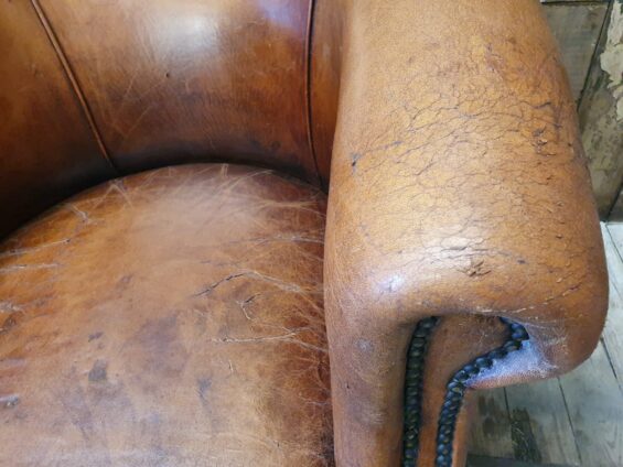 vintage leather club chair seating armchairs