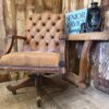 leather swivel desk chair seating occasional chairs