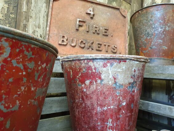 metal fire buckets decorative homewares garden