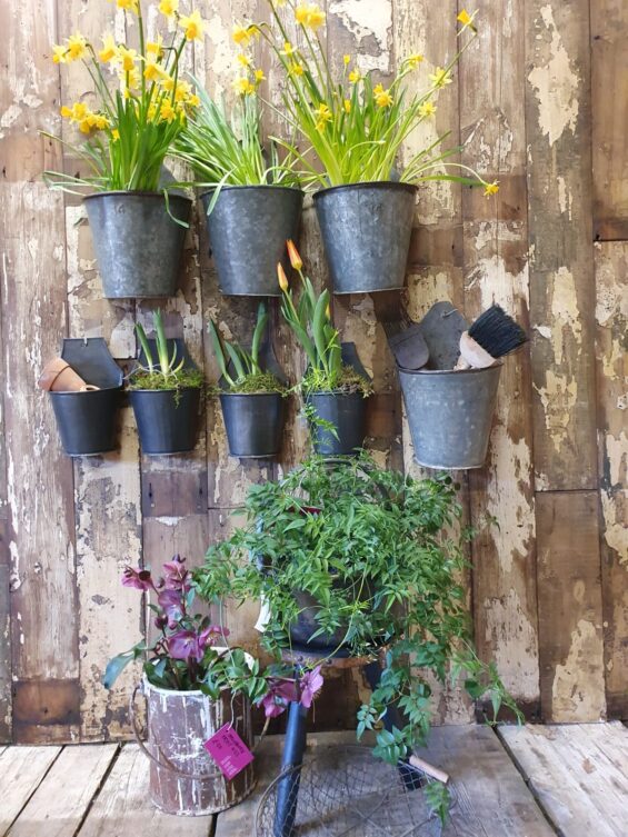 galvanised wall planters garden decorative homewares