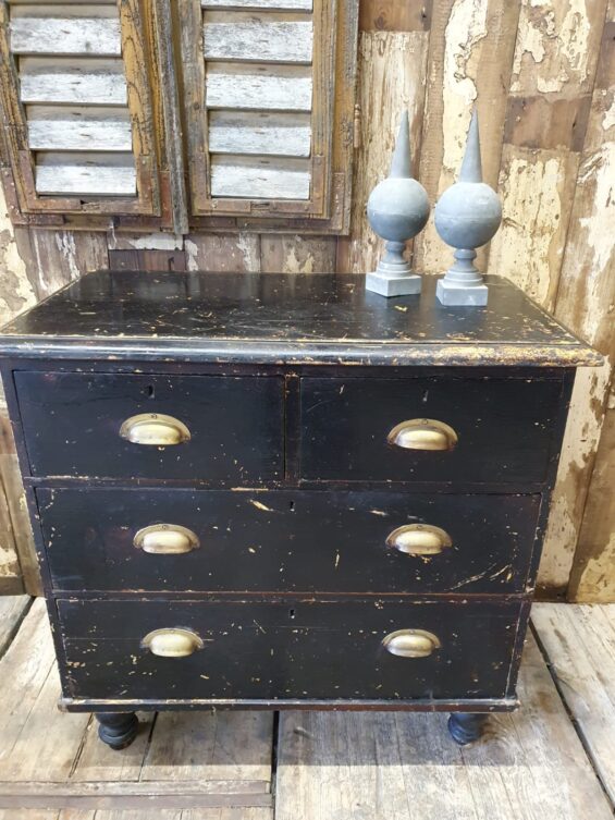 wooden bank of 2 over 2 drawers furniture