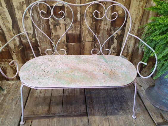 painted garden seating set bench two chairs garden furniture