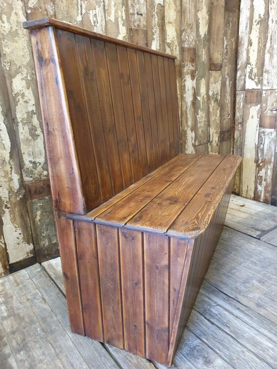 wooden high back bench pew seating occasional chairs
