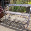 metal strap bench garden furniture seating