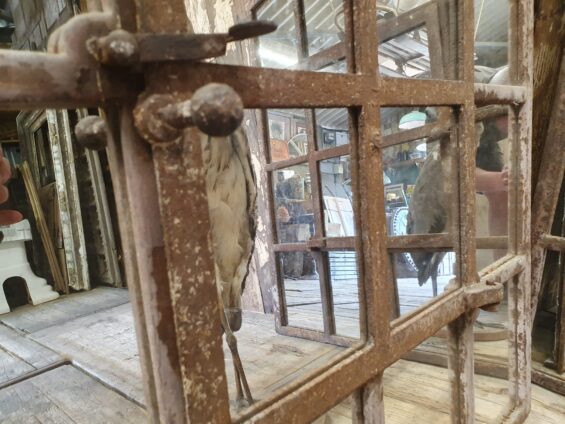 arch top cast iron window mirrors industrial