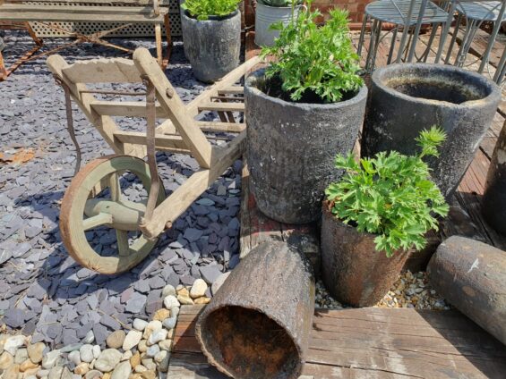 wooden victorian wheelbarrow garden decorative homewares