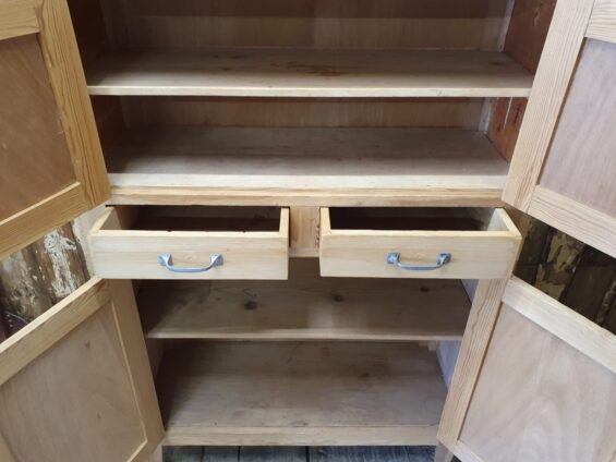 pine larder cupboard and cabinets