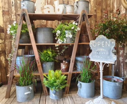wooden trestle stand garden furniture decorative storage