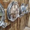 polished aluminium porthole mirrors