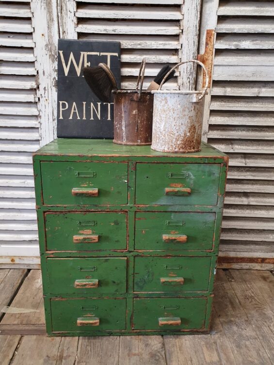 painted bank of 8 drawers furniture drawers