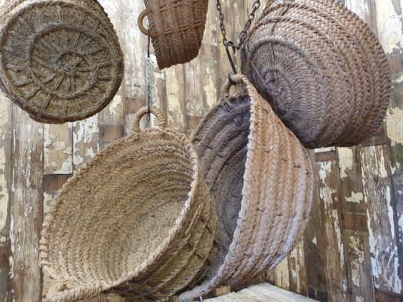 woven wicker grape baskets decorative homewares storage