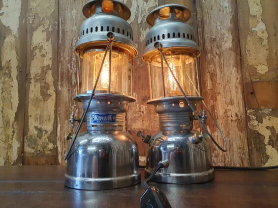 converted paraffin table lamp lighting