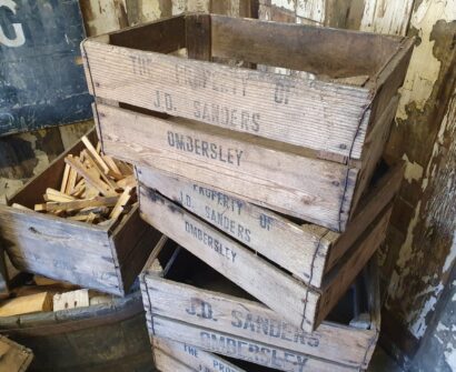 wooden fruit crates storage decorative homewares