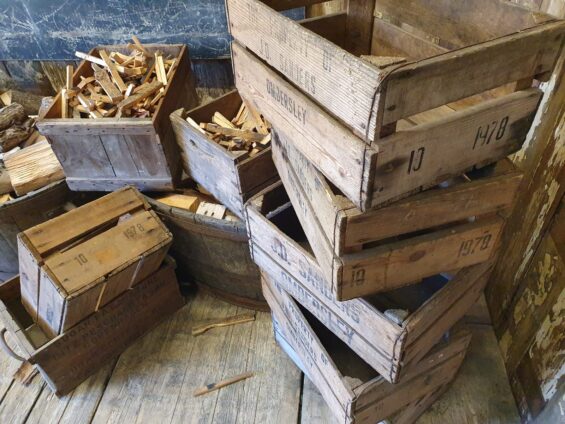 wooden fruit crates storage decorative homewares