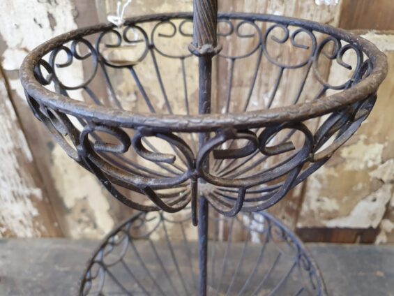 wrought iron 2 tier basket stand decorative homewares