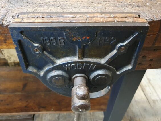 wooden workbench vice furniture tables industrial