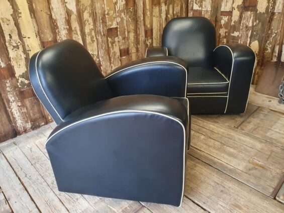 leather art deco armchairs seating armchairs