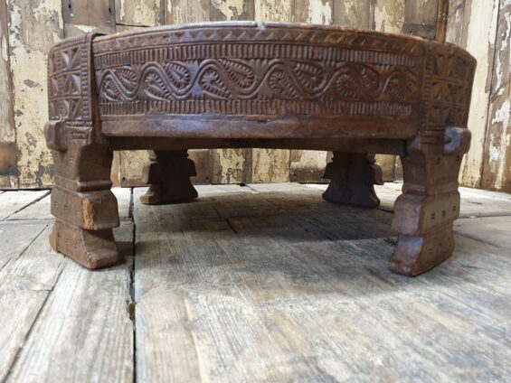Indian elm chakki grinding table furniture tables decorative homewares