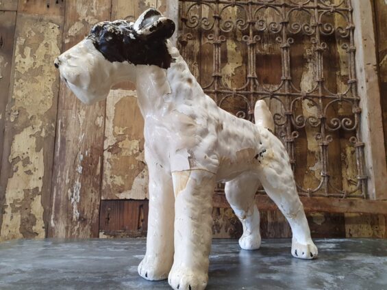 large ceramic terrier dog figure decorative homewares
