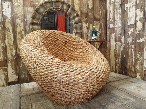 rattan ball pod chair seating armchairs garden furniture