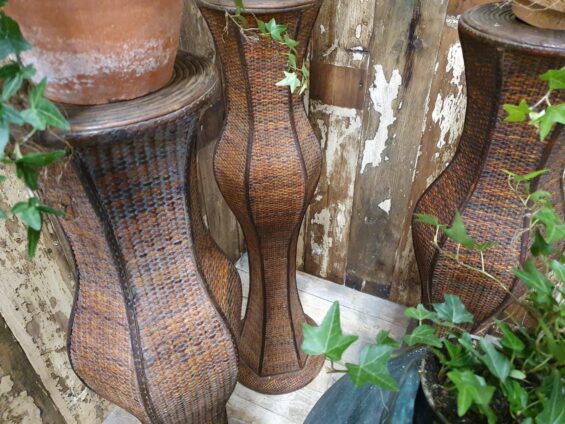 rattan display plinths decorative homewares garden