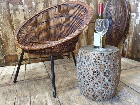 round rattan metal chair seating occasional chairs garden furniture